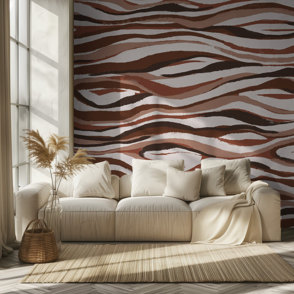 Aardse golven | Behang