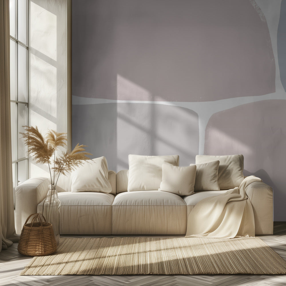 Pasteltinten met geometrische vormen | Behang