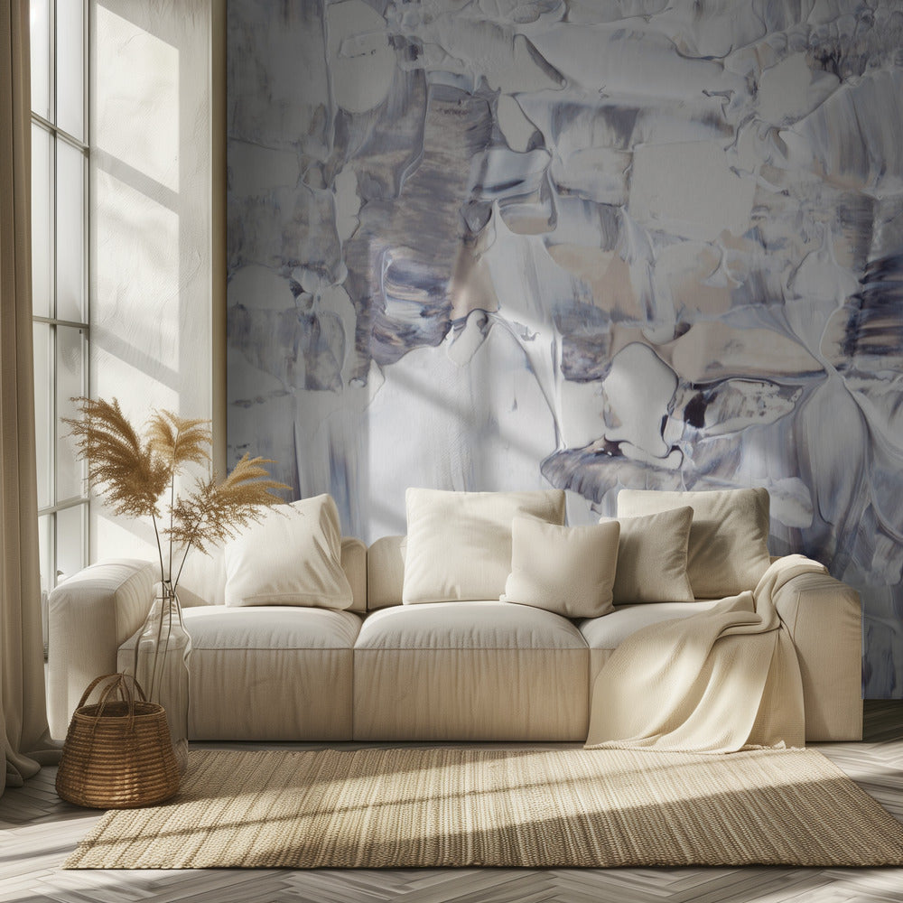 Gestructureerd canvas met impasto-stijl | Behang