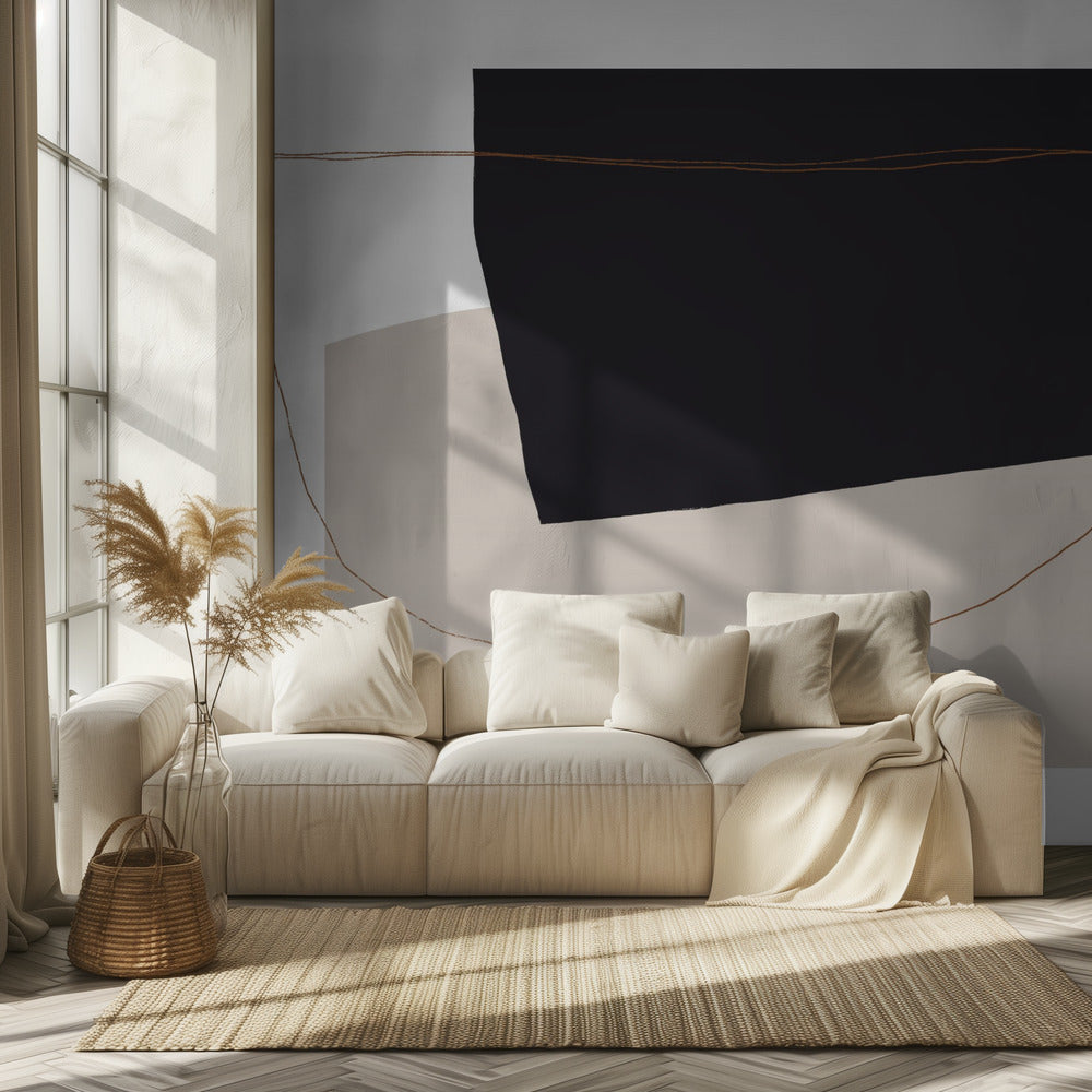 Gebogen abstracte harmonie | Behang