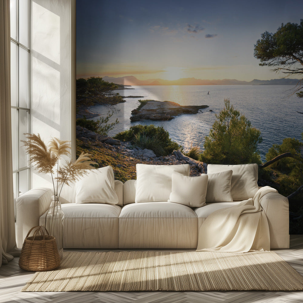 Mediterrane zonsondergang | Achtergrond