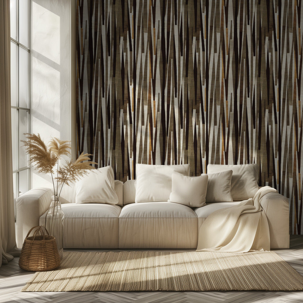 Symmetrische strepen | Behang