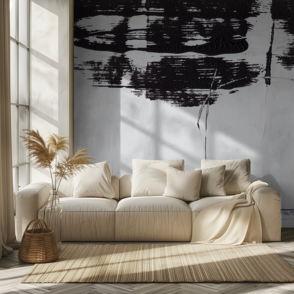 Monochrome fluisteringen | Behang