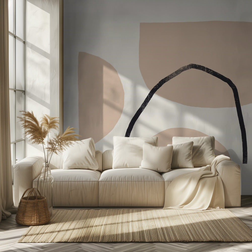 Geometric Shapes In Earthy Tones | Wallpaper
