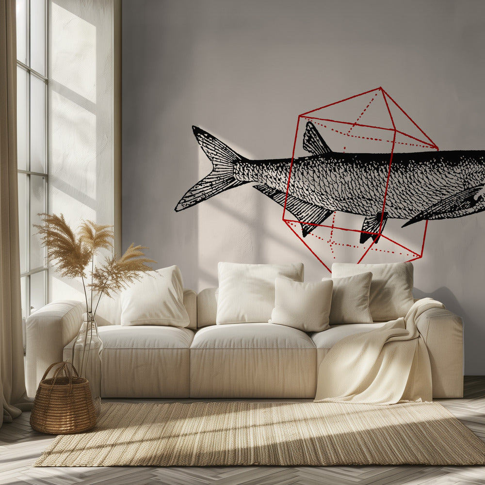 Vis in Geometrie nr. 2 | Behang