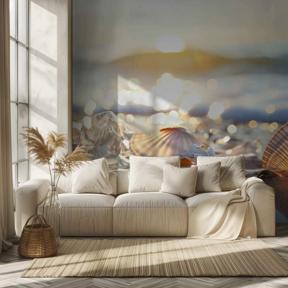 Schatten aan de kust | Behang