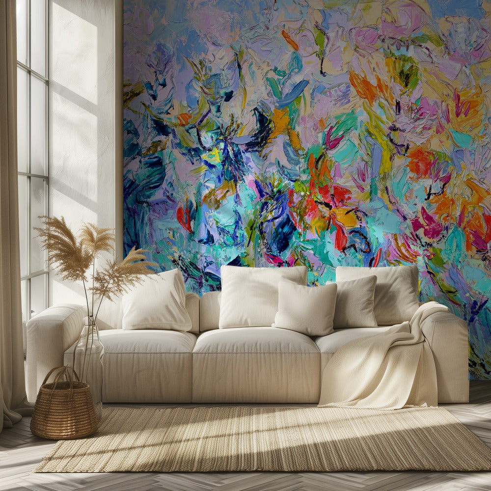 Stralende bloemenharmonie | Behang