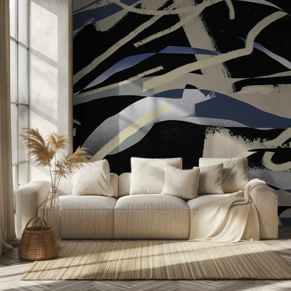Abstract gebergte | Behang