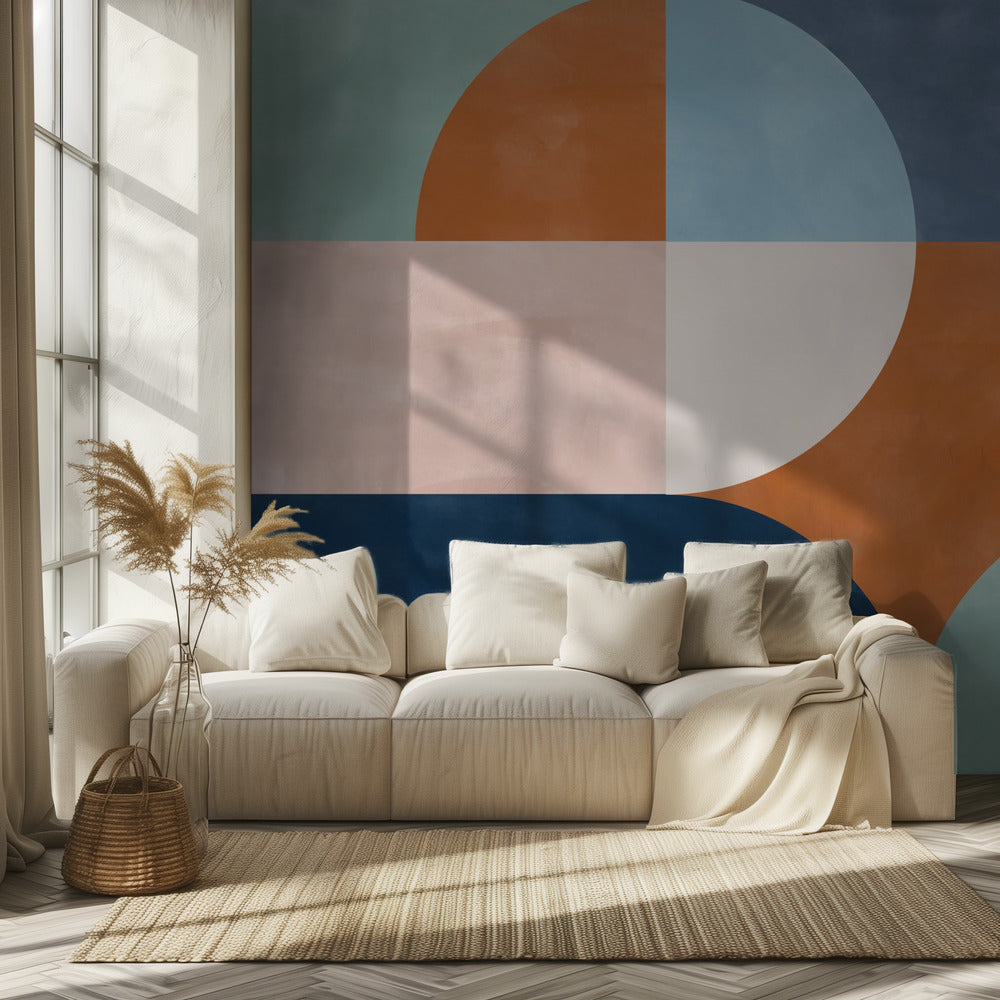 Esthetische geometrische vormen | Behang