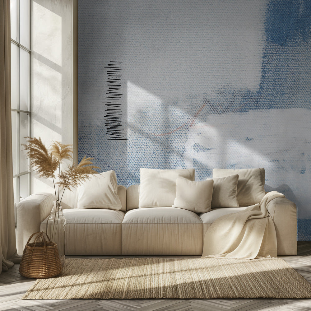Fluisteringen in Blauw | Behang