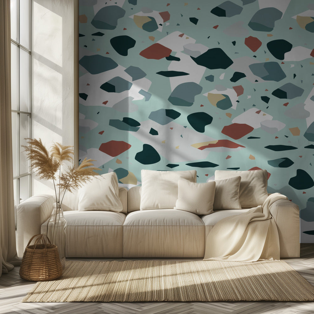 Terrazzo_Green | Wallpaper