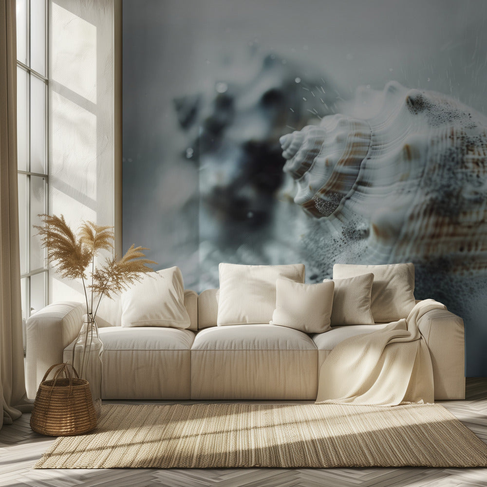 Schelpen in oceaanmist | Behang