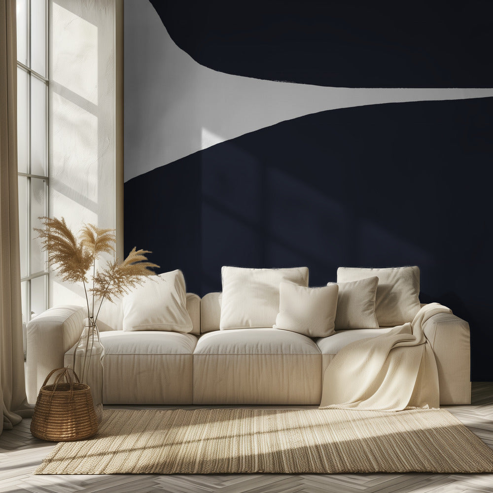 Monochroom Horizon | Behang