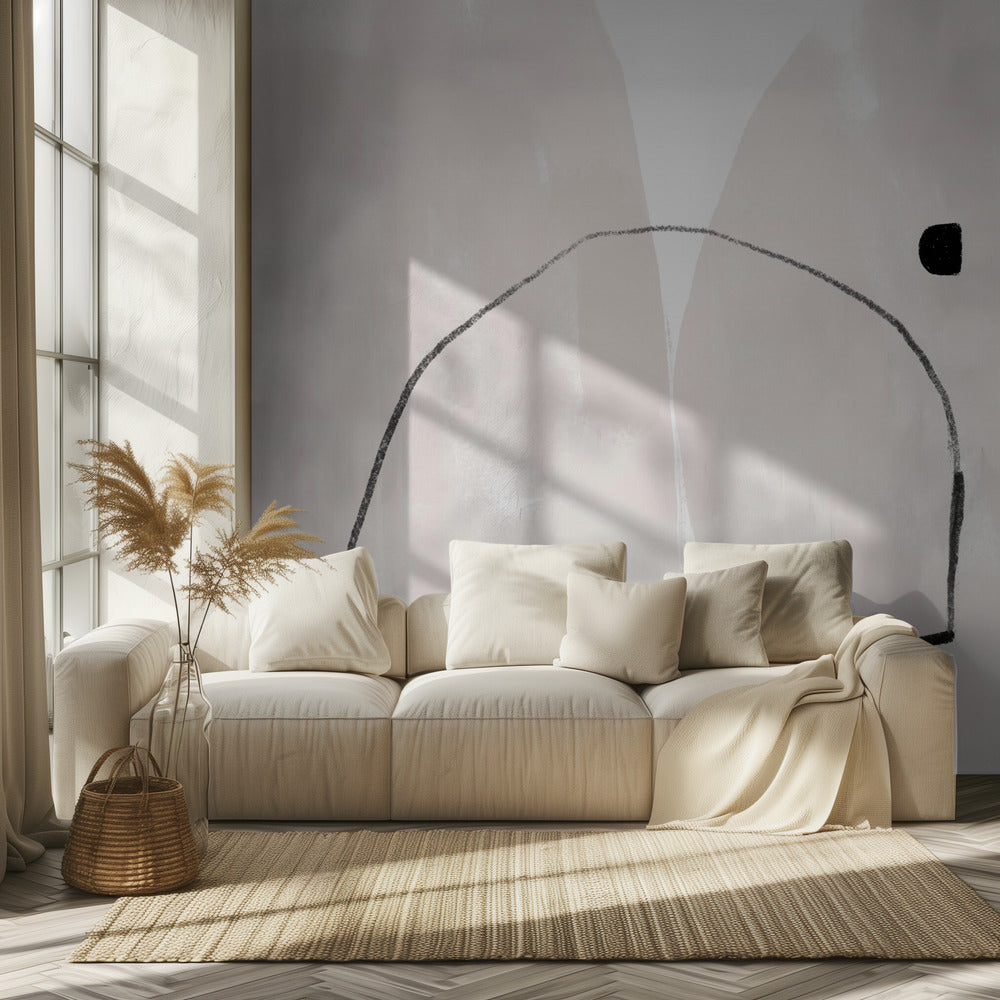 Simple Arch Shape And A Small Square Dot | Wallpaper