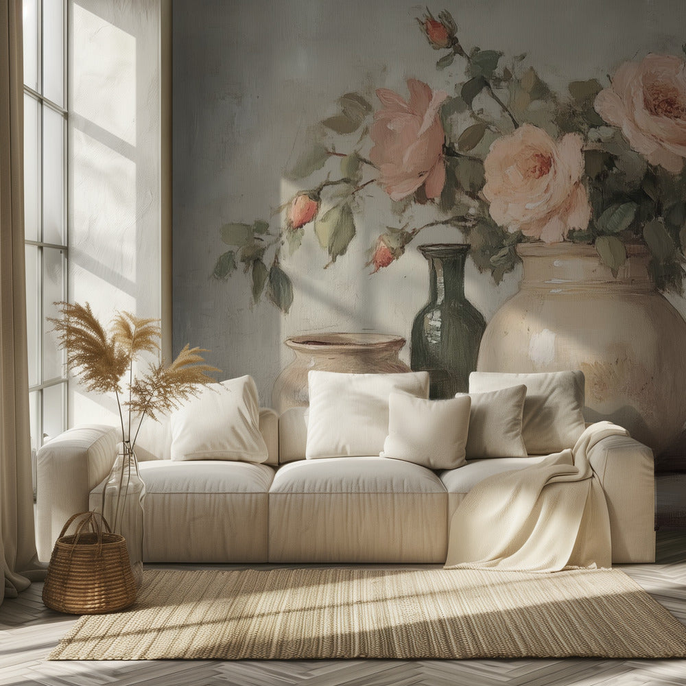 Schilderij Bloemen in Vaas | Behang