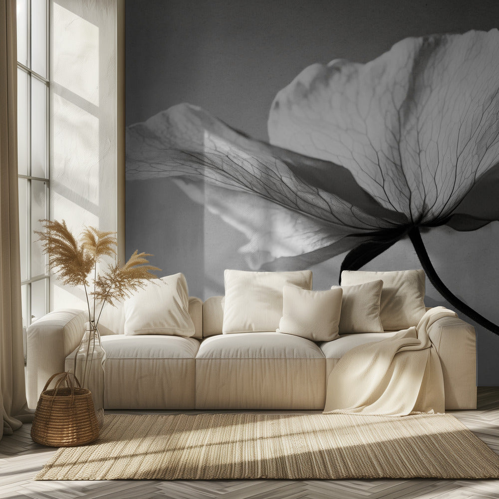 Delicate Bloemblaadjesdans | Behang