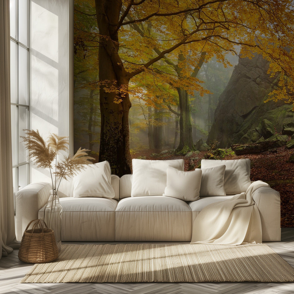 Herfstbos | Behang