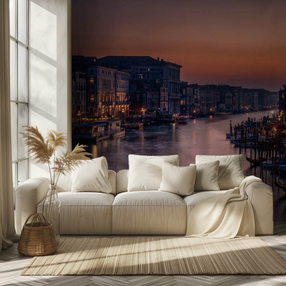 Canal Grande in Venetië bij zonsondergang | Achtergrond