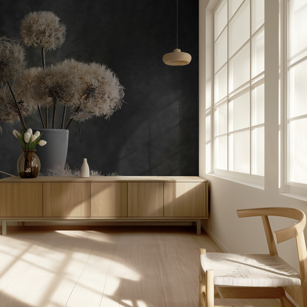 Paardenbloemzaadpeul | Behang