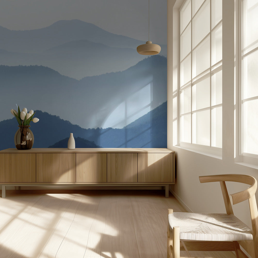 Blauwe Golven | Behang