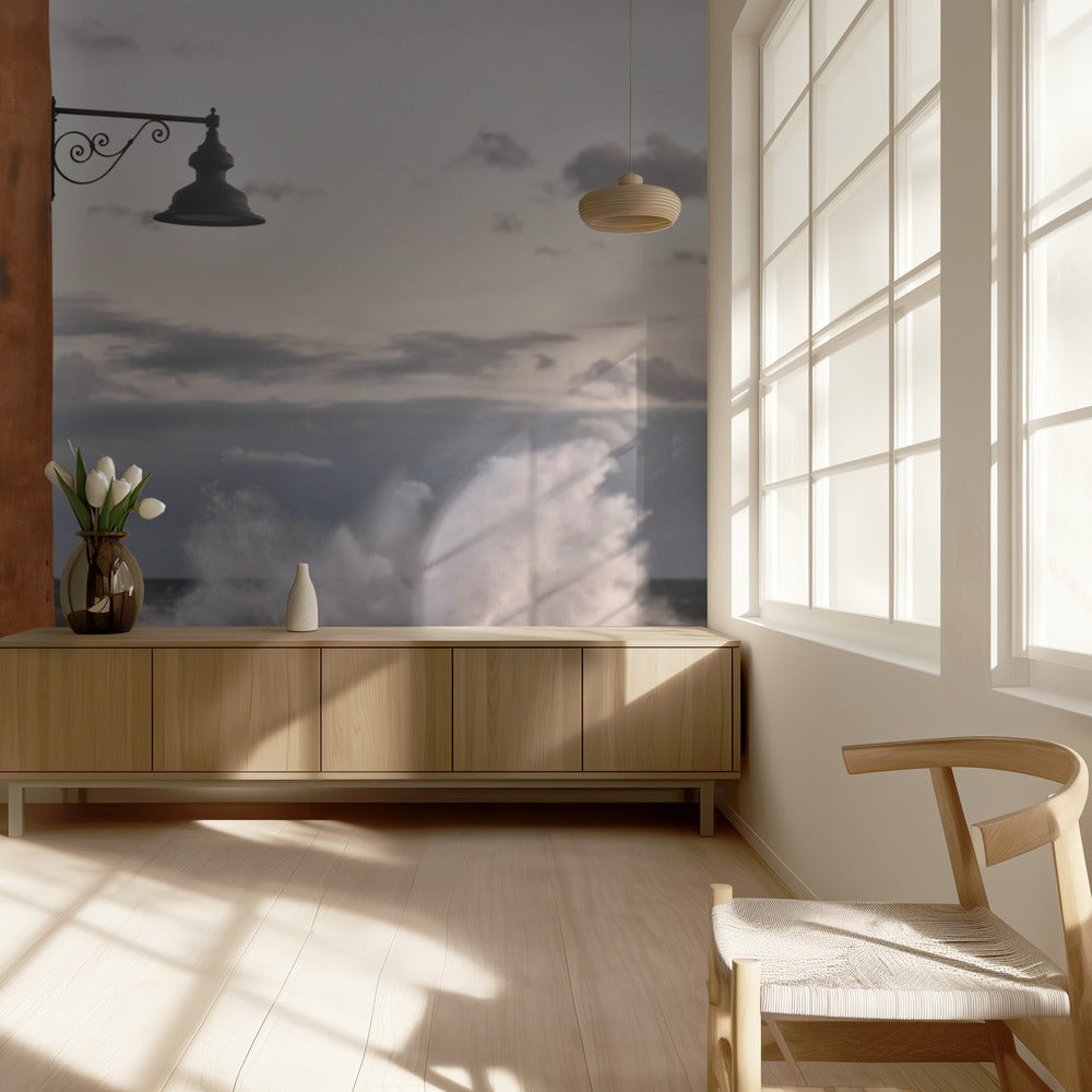 De muur en de golf | Behang