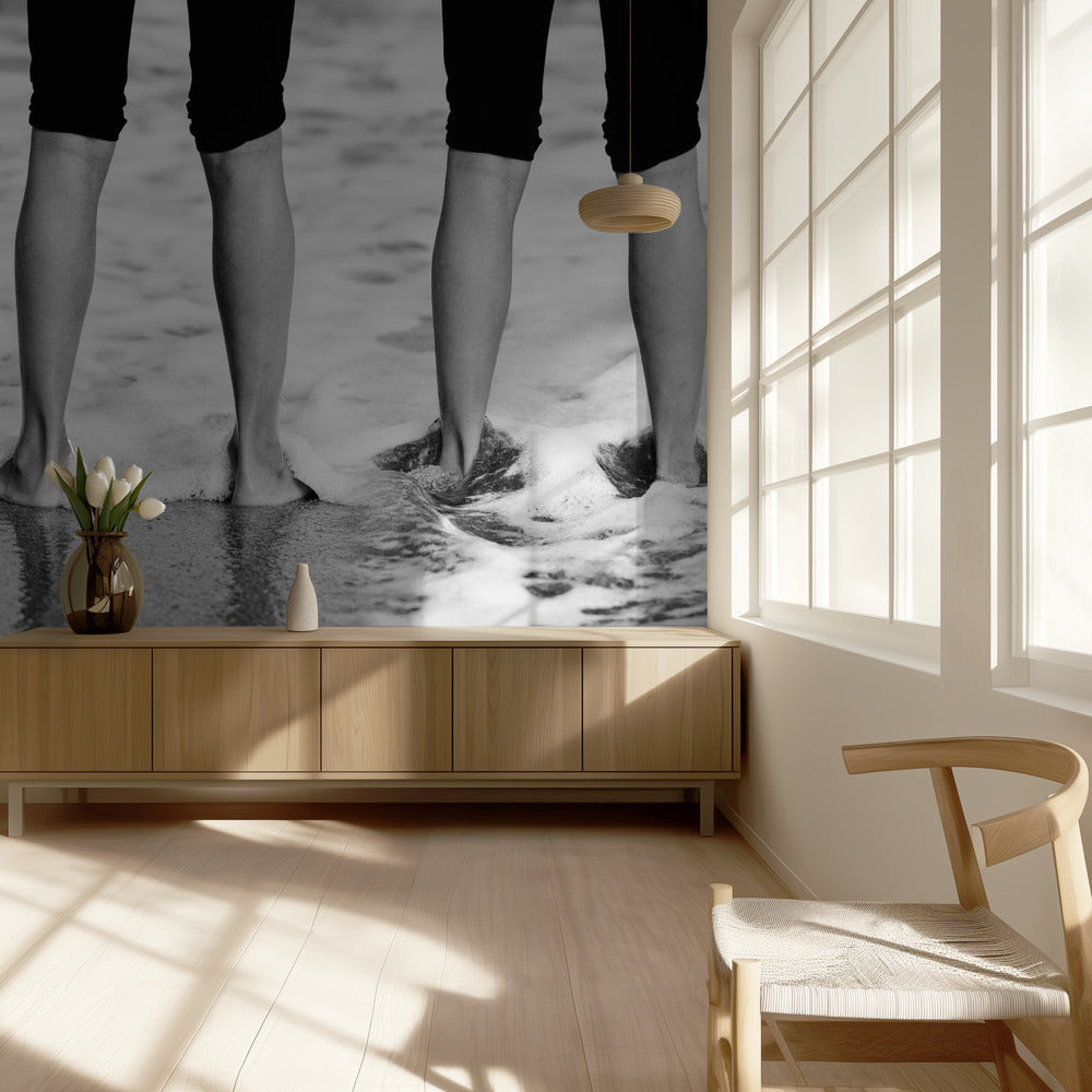 Natte voeten. | Behang