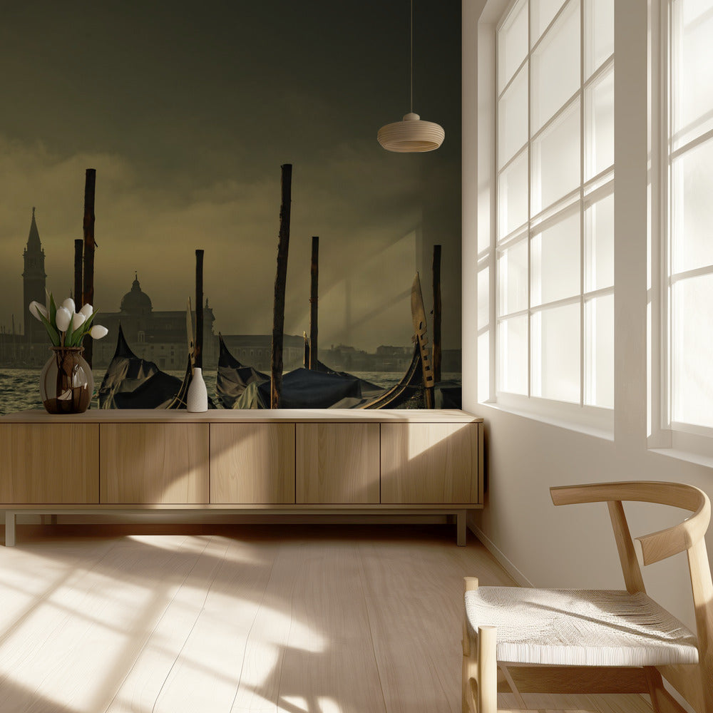 Licht in de mist | Behang