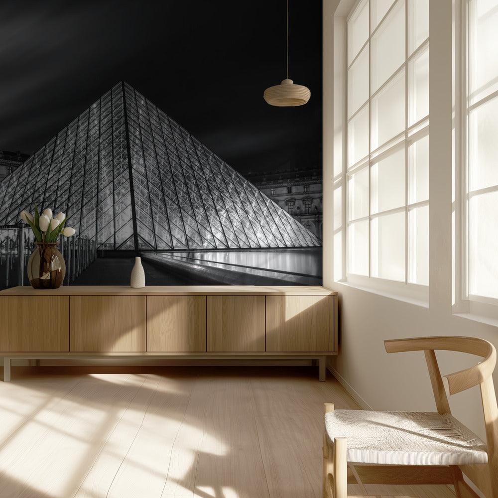 Louvre bij nacht | Behang