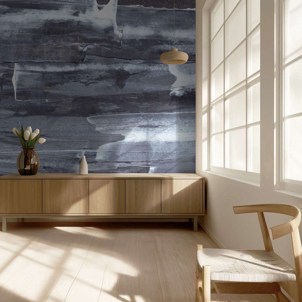 Monochroom drijfhout | Behang