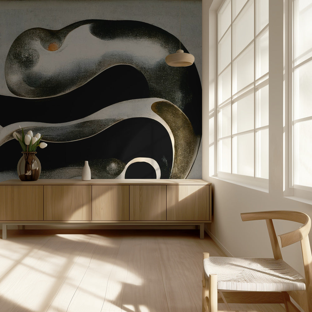 Surrealistische golven | Behang