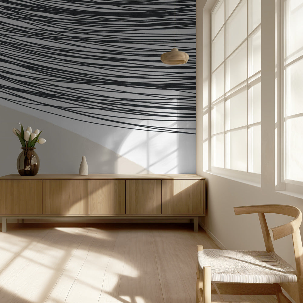 Harmonie van gebogen lijnen | Behang