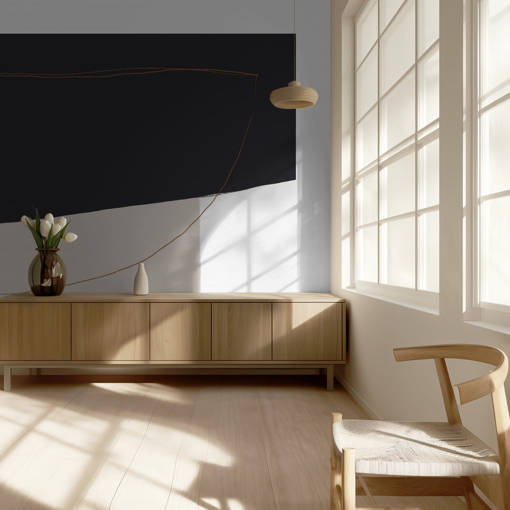 Gebogen abstracte harmonie | Behang