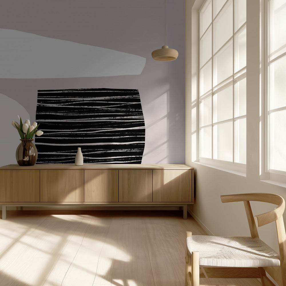 Geometrische vormen in neutrale tinten | Behang
