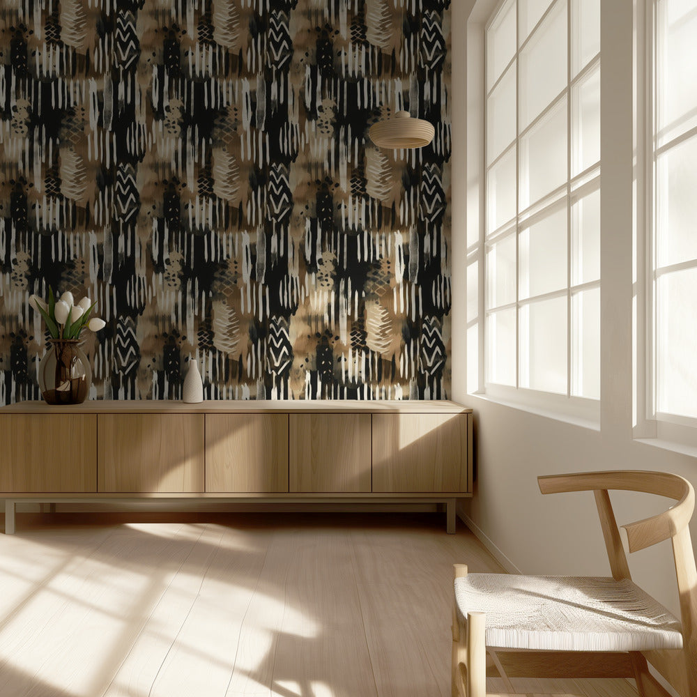 Ritmische aardtinten | Behang