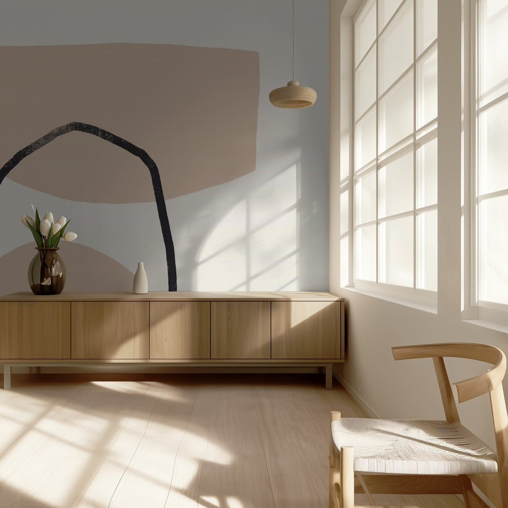 Geometric Shapes In Earthy Tones | Wallpaper