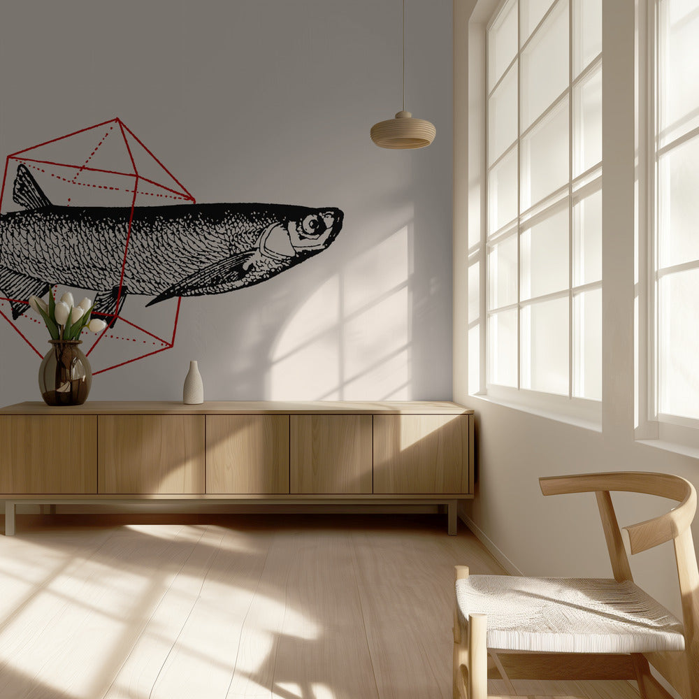 Vis in Geometrie nr. 2 | Behang