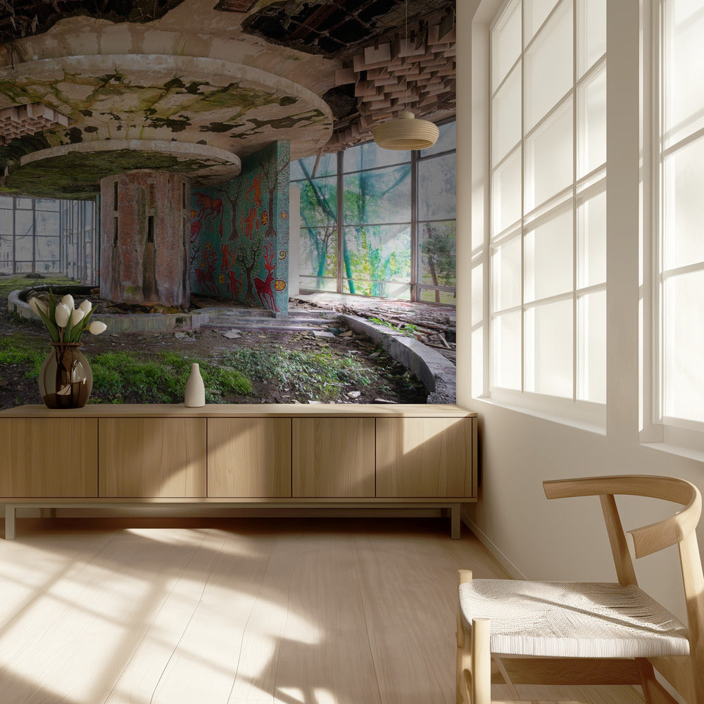 De bar in verval | Behang