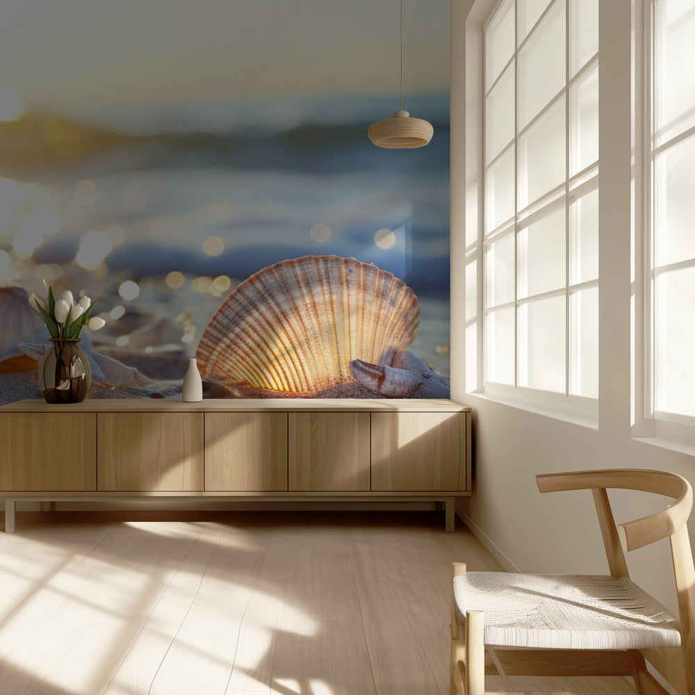 Schatten aan de kust | Behang