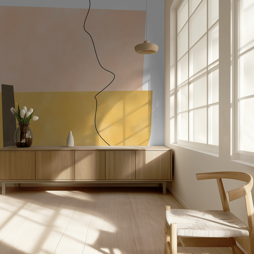 Geometrische vormen in aardse tinten | Behang
