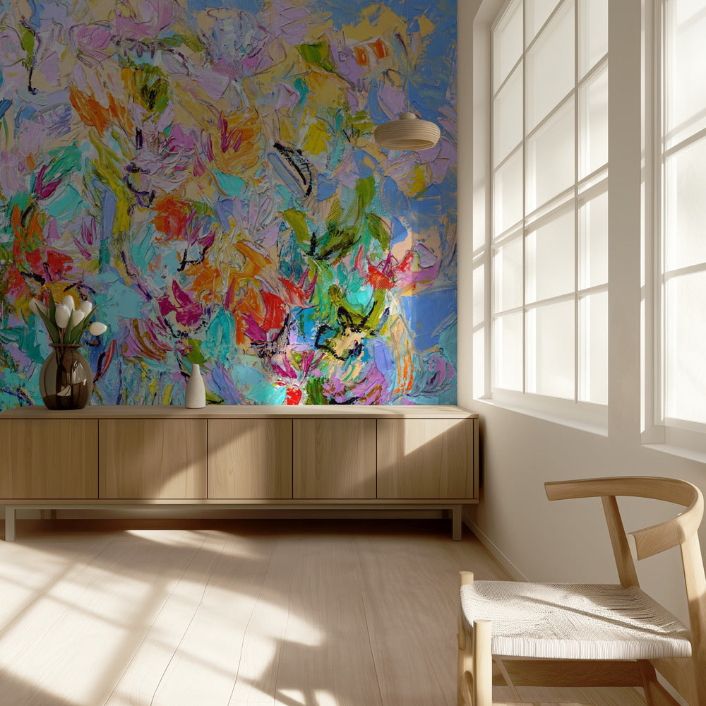 Stralende bloemenharmonie | Behang