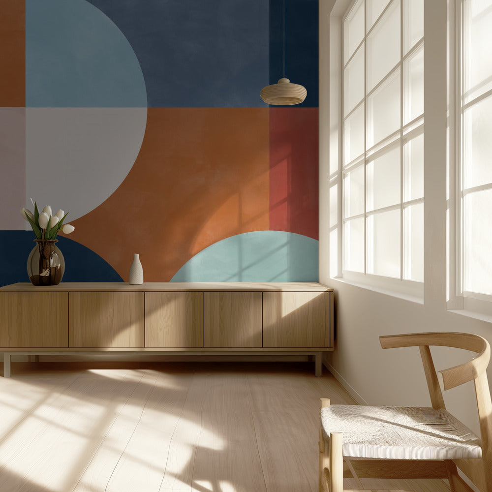 Esthetische geometrische vormen | Behang