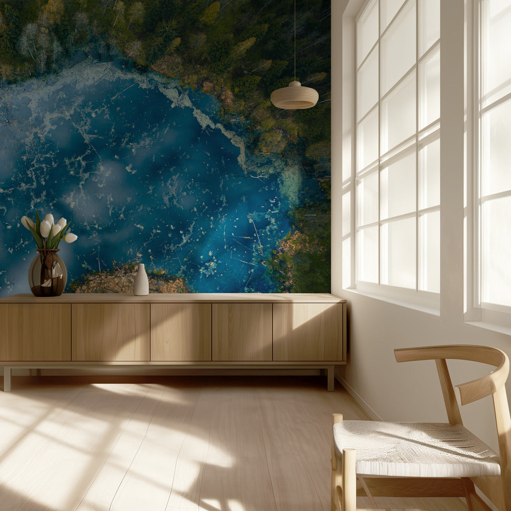Wolken in de spiegel | Behang