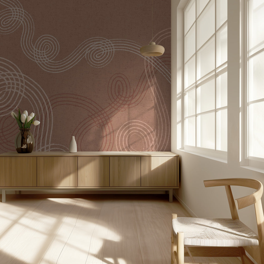 kalmerende essentials loops Mocha Mousse | Behang