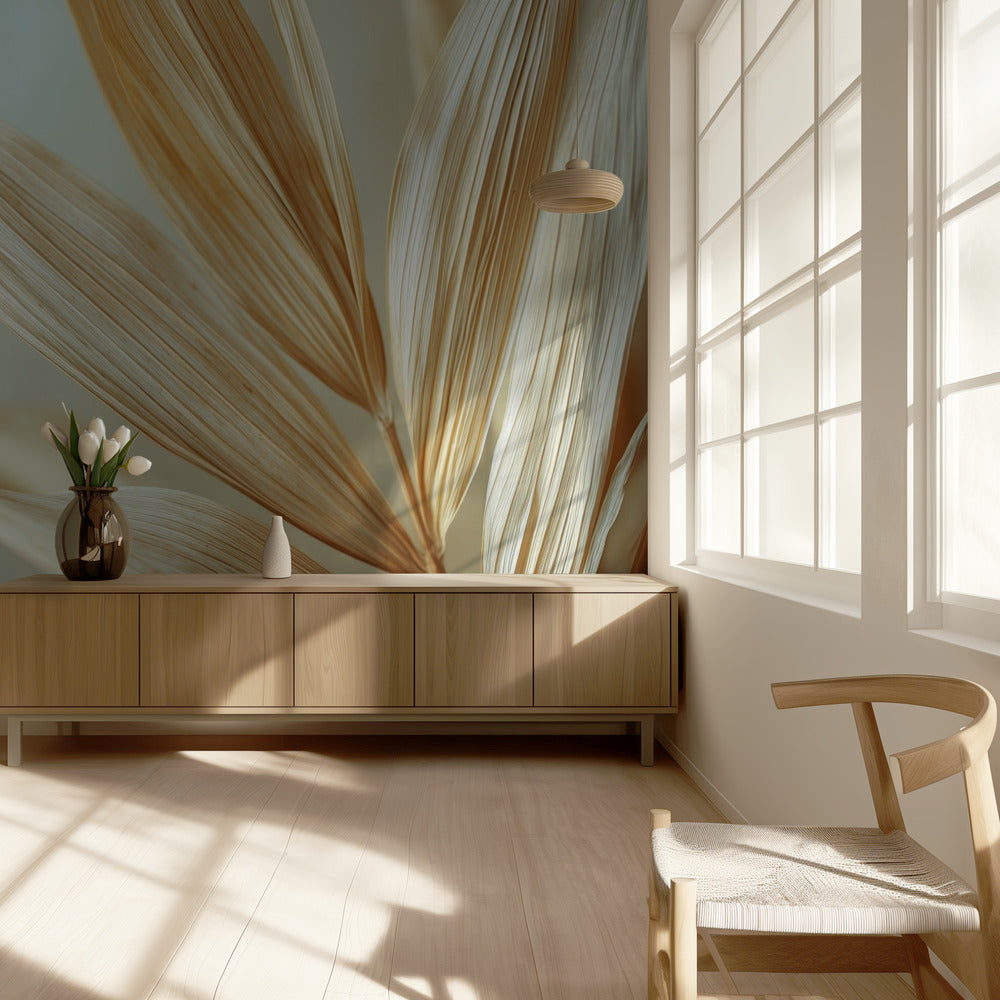 Gouden bladeren harmonie | Behang
