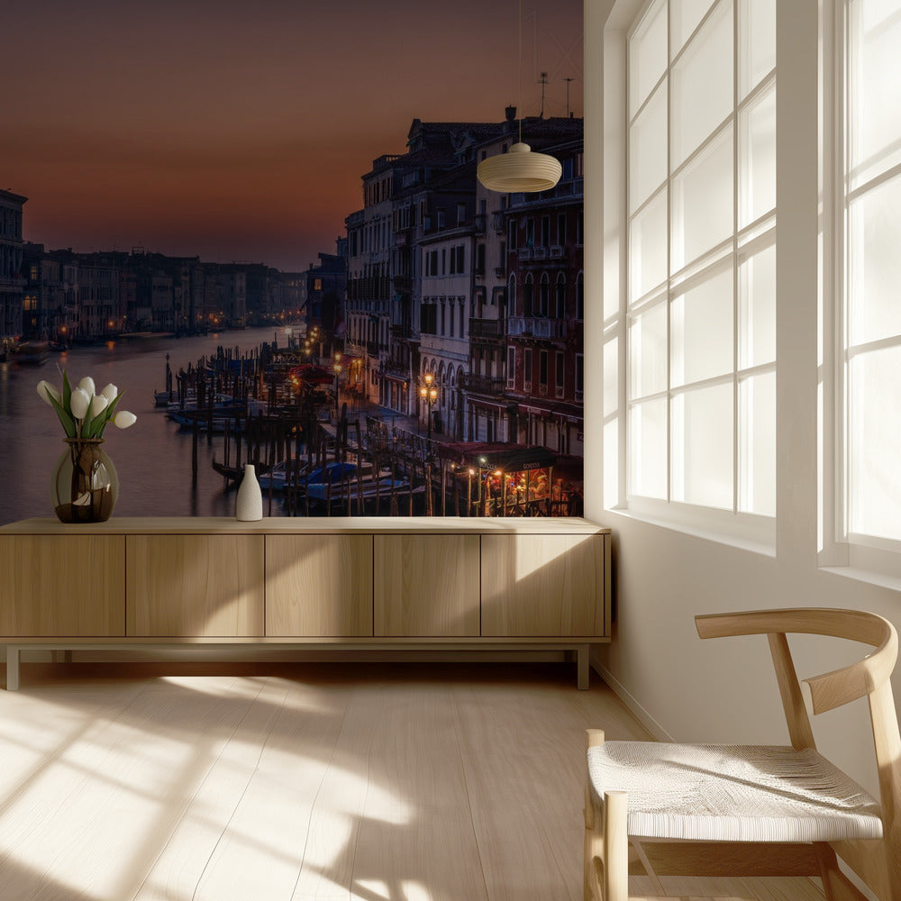 Canal Grande in Venetië bij zonsondergang | Achtergrond