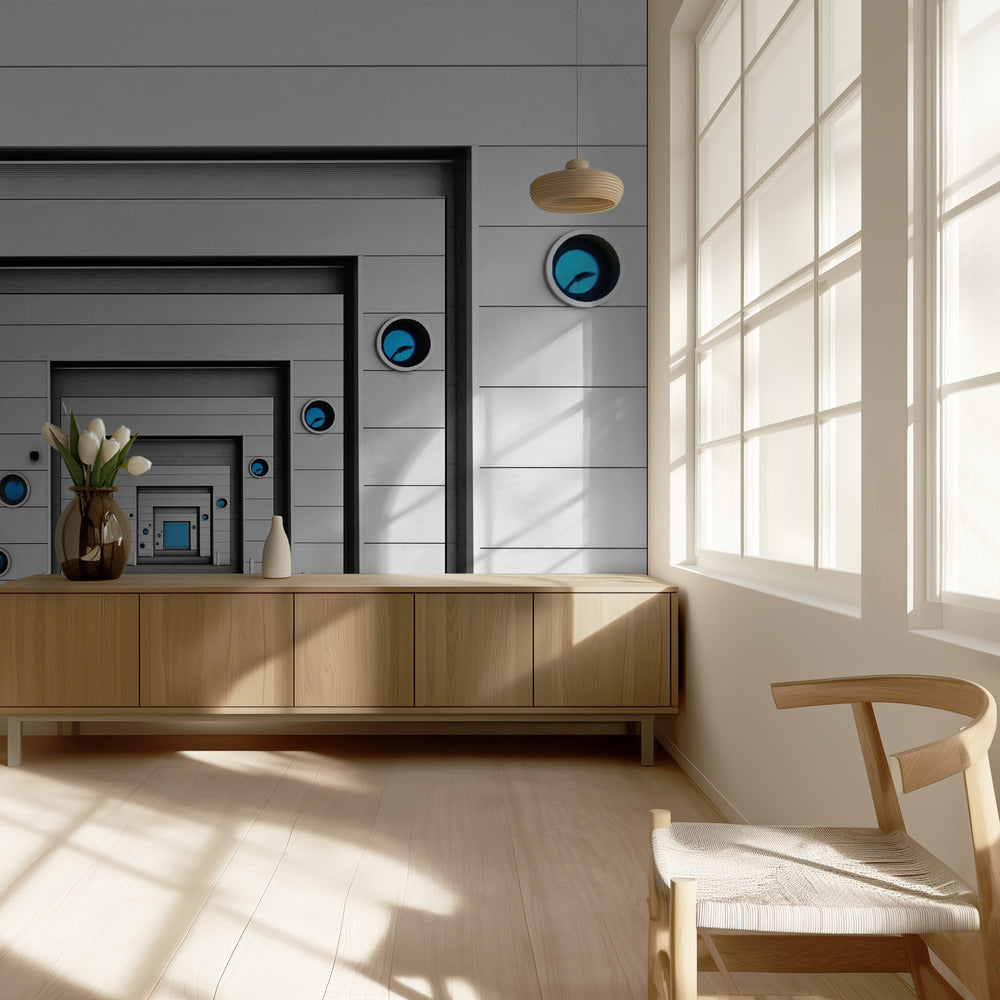 blauw verlangen | Behang