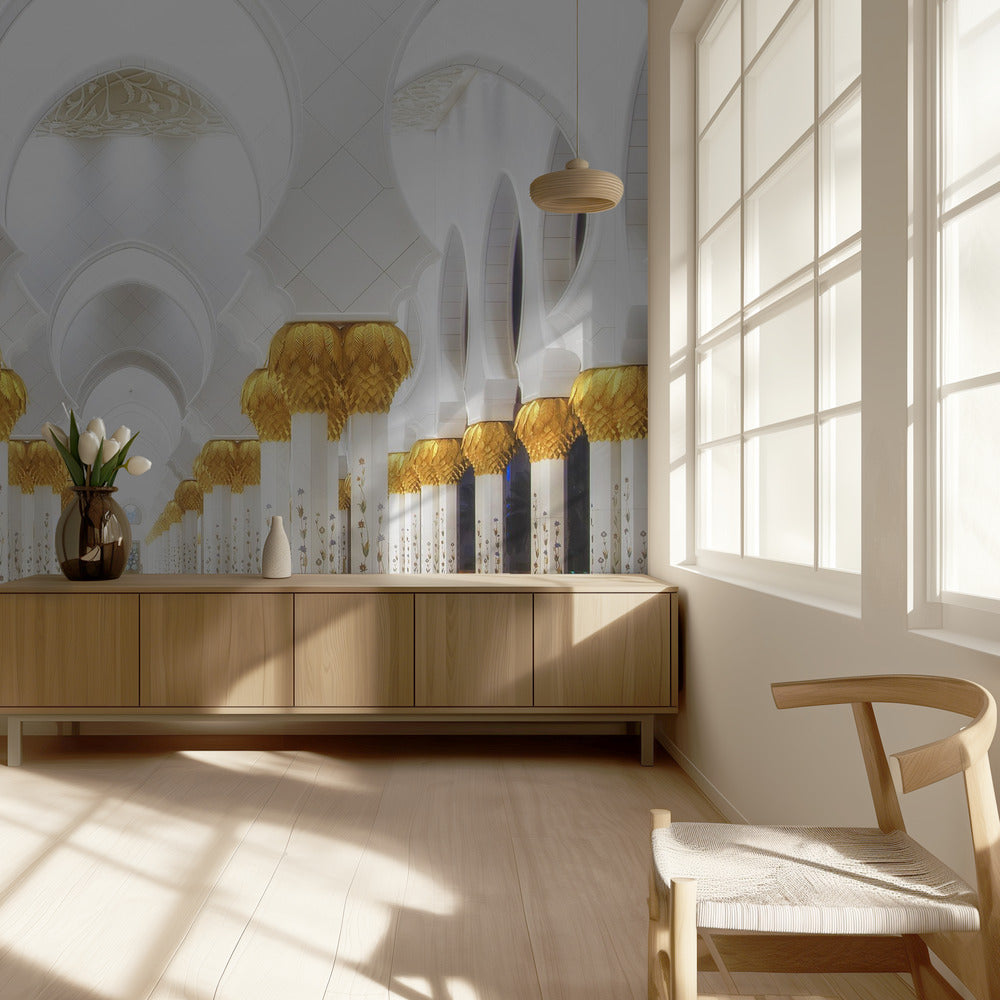 Wit en goud | Behang