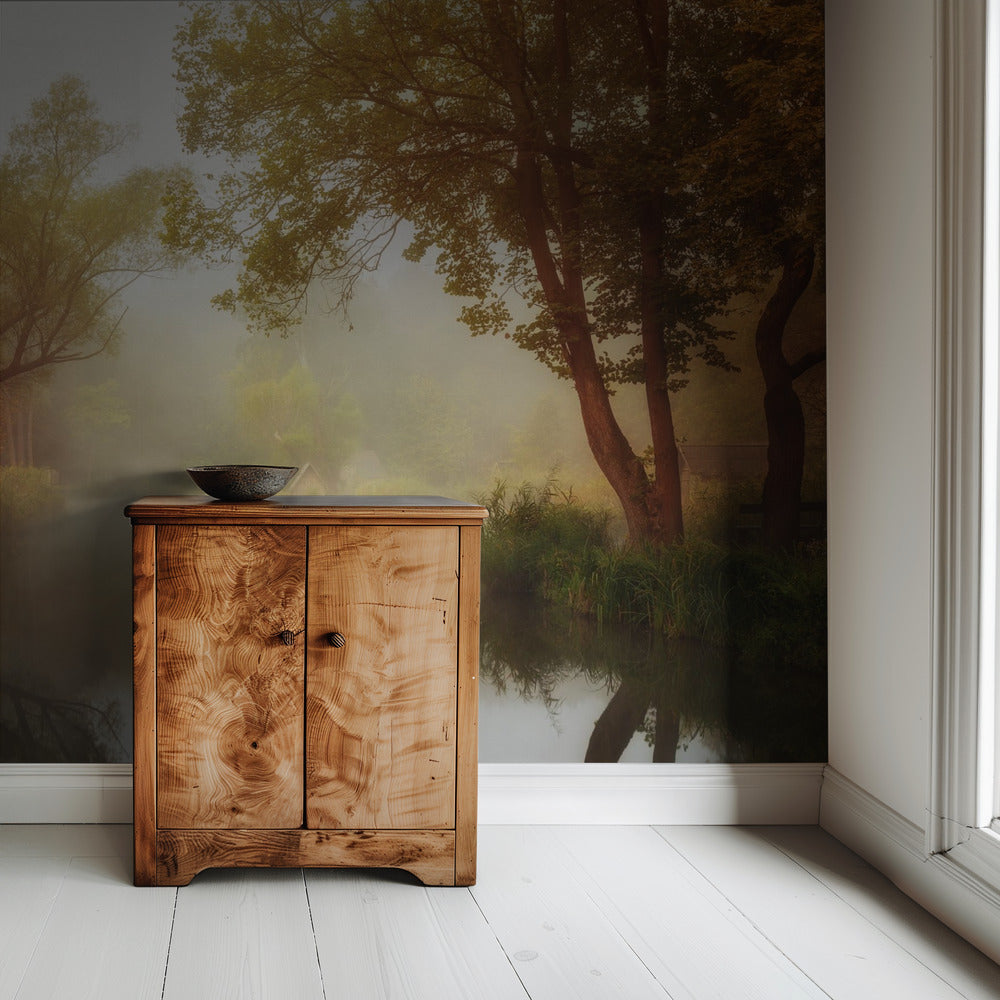 Mistige herfst | Behang