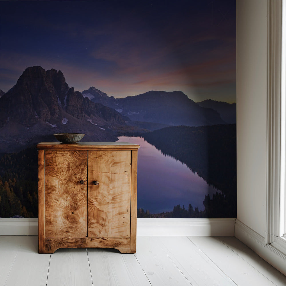 Schemering op Mount Assiniboine | Achtergrond