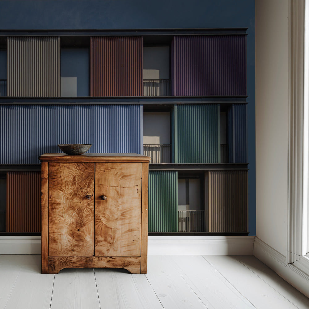 Gekleurde muur | Behang